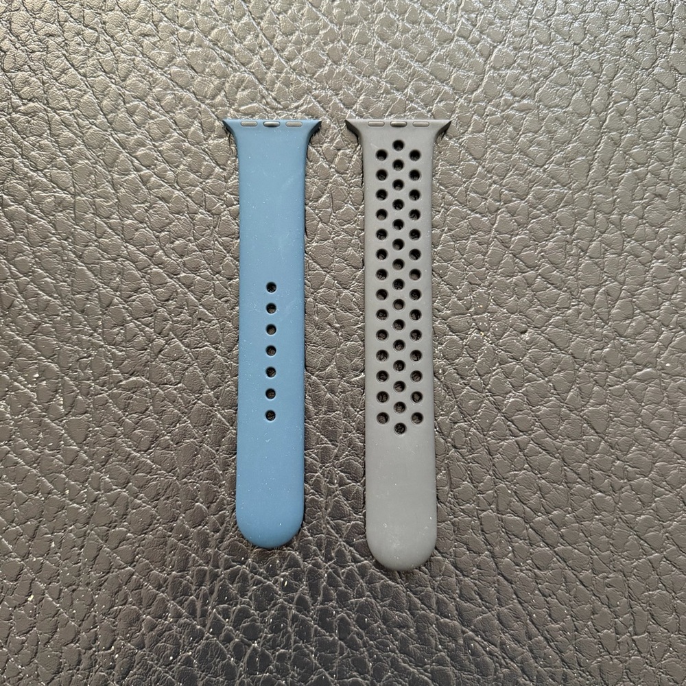 Apple Watch 42mm black and blue straps medium large - RARE